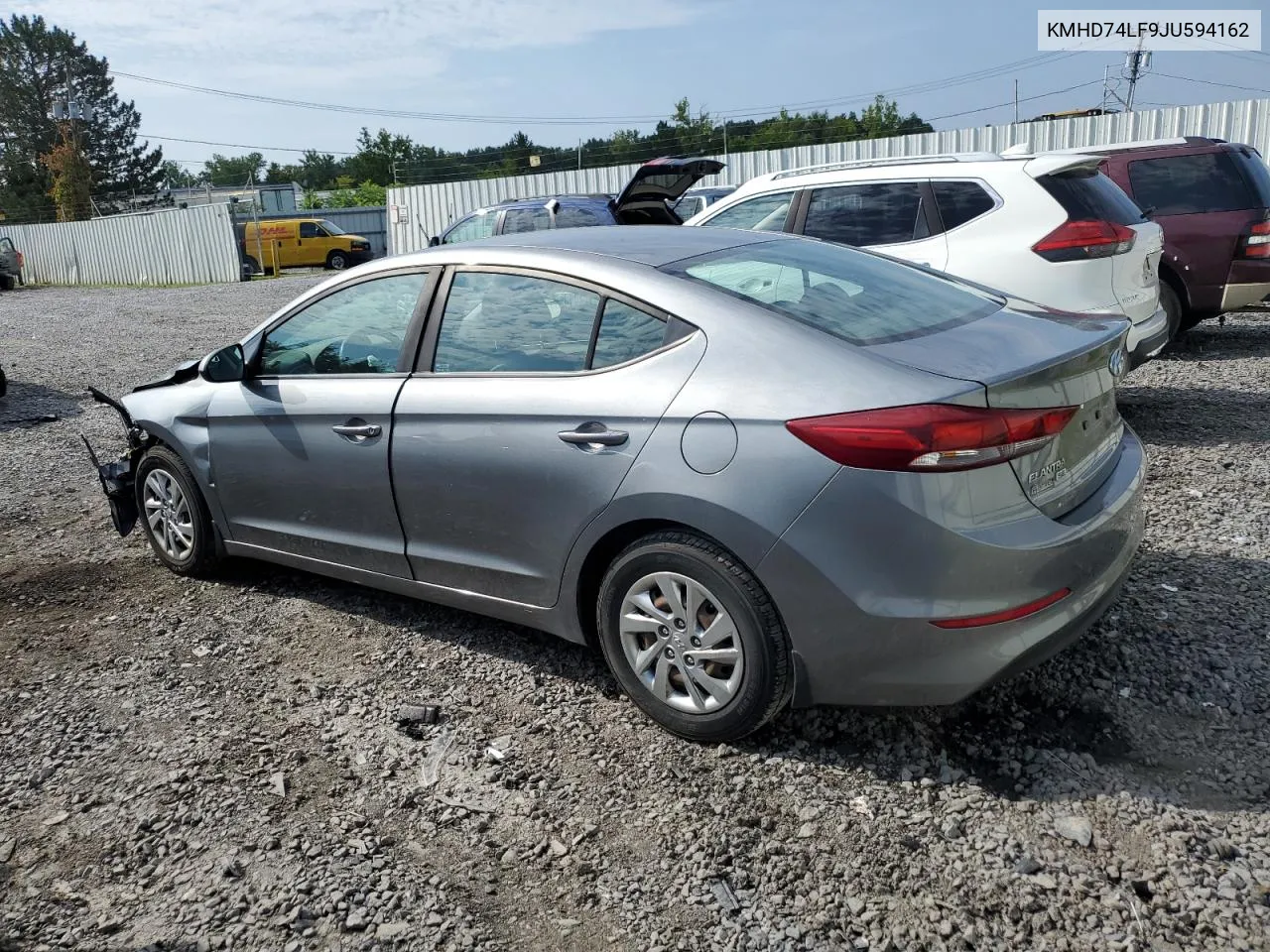 KMHD74LF9JU594162 2018 Hyundai Elantra Se