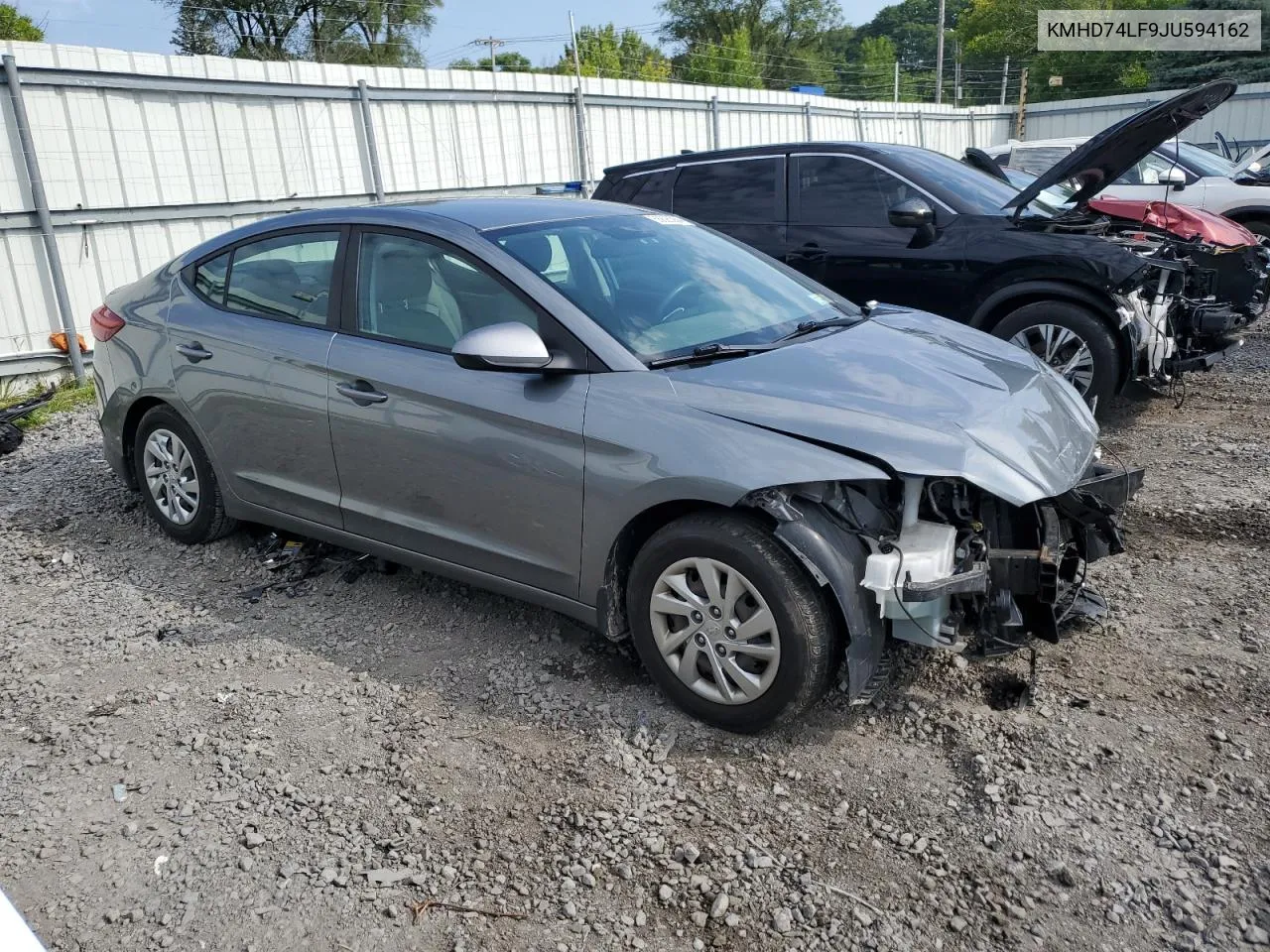 KMHD74LF9JU594162 2018 Hyundai Elantra Se