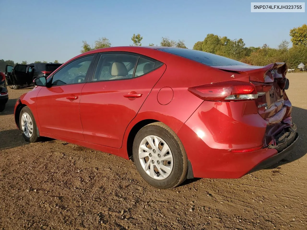 2018 Hyundai Elantra Se VIN: 5NPD74LFXJH323755 Lot: 69663024