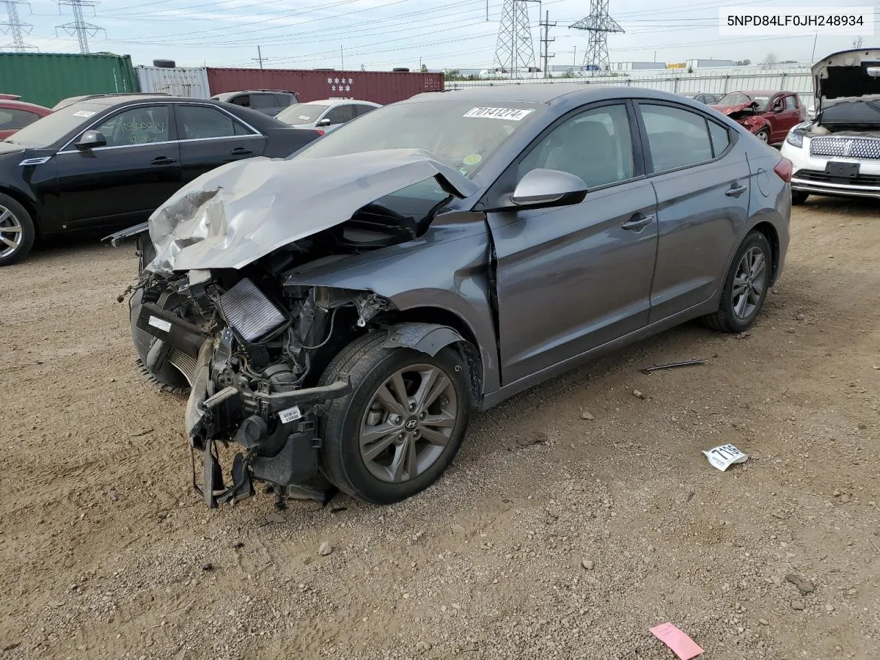 5NPD84LF0JH248934 2018 Hyundai Elantra Sel