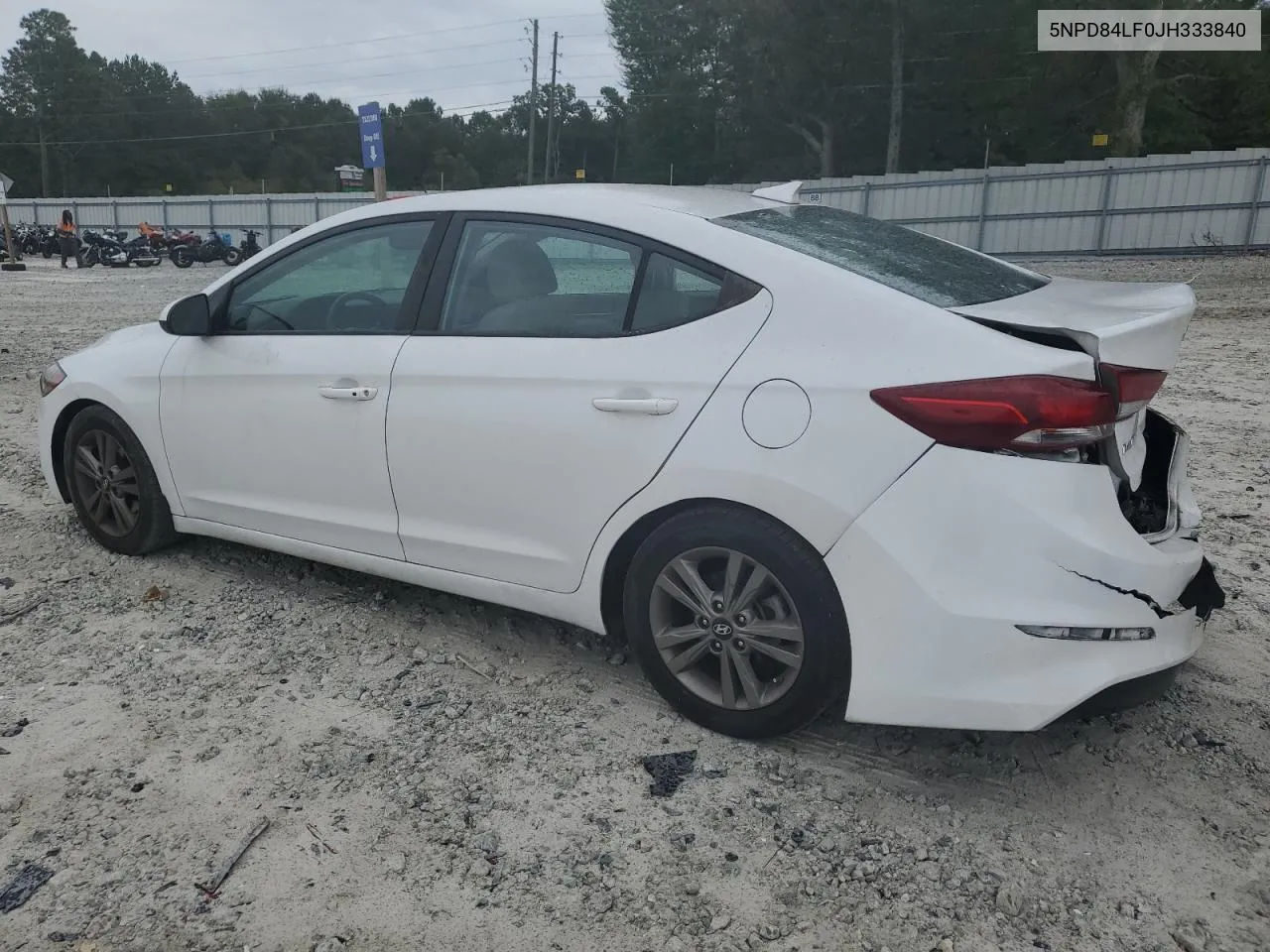 2018 Hyundai Elantra Sel VIN: 5NPD84LF0JH333840 Lot: 70482644