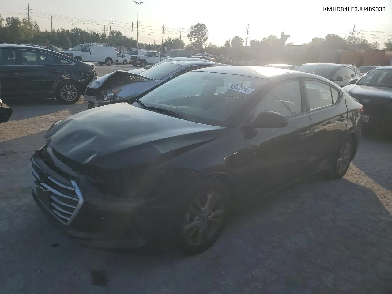 2018 Hyundai Elantra Sel VIN: KMHD84LF3JU489338 Lot: 70833314