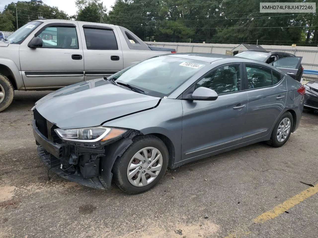 2018 Hyundai Elantra Se VIN: KMHD74LF8JU472246 Lot: 71001304