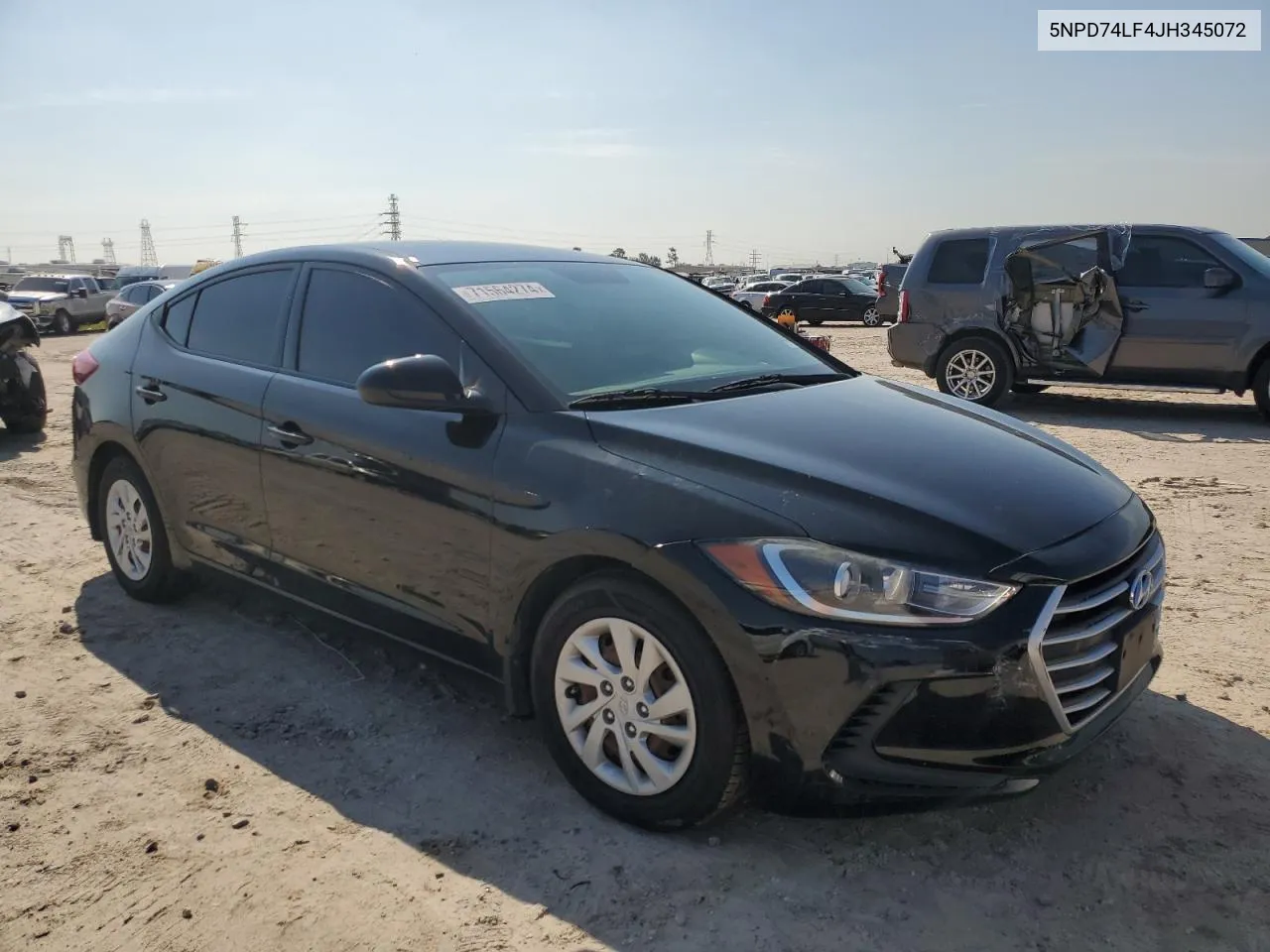 2018 Hyundai Elantra Se VIN: 5NPD74LF4JH345072 Lot: 71564274