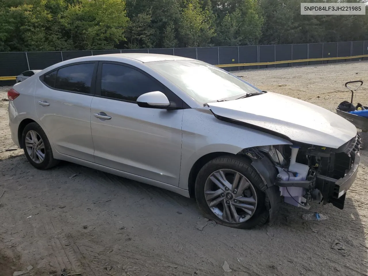 2018 Hyundai Elantra Sel VIN: 5NPD84LF3JH221985 Lot: 71591074