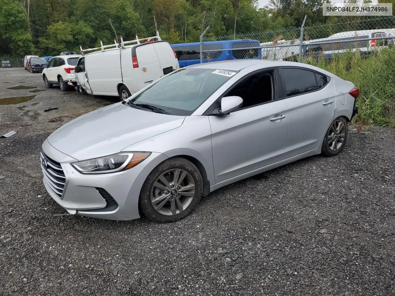 2018 Hyundai Elantra Sel VIN: 5NPD84LF2JH374986 Lot: 71609254