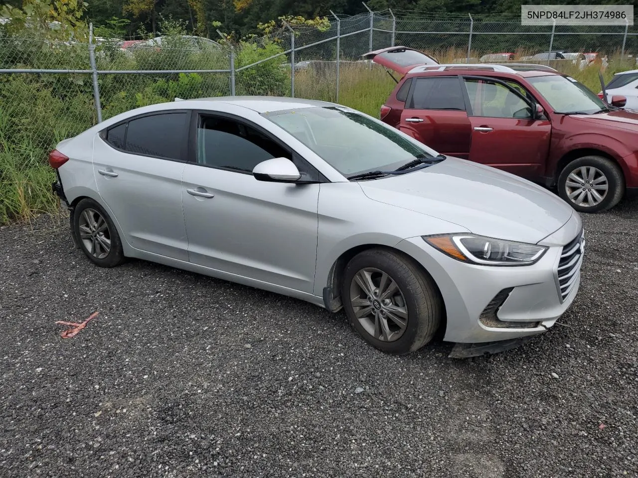 2018 Hyundai Elantra Sel VIN: 5NPD84LF2JH374986 Lot: 71609254