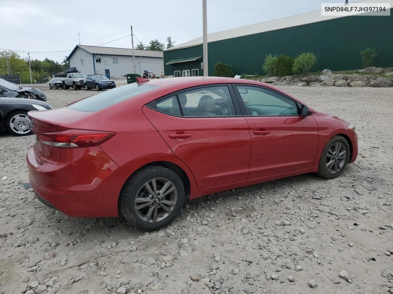 2018 Hyundai Elantra Sel VIN: 5NPD84LF7JH397194 Lot: 71778984