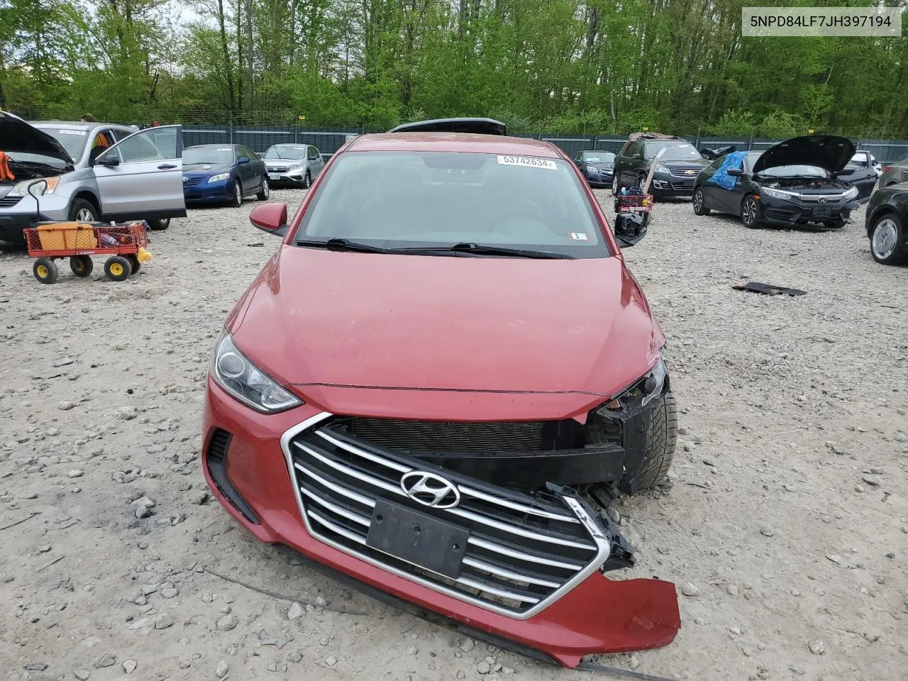 2018 Hyundai Elantra Sel VIN: 5NPD84LF7JH397194 Lot: 71778984