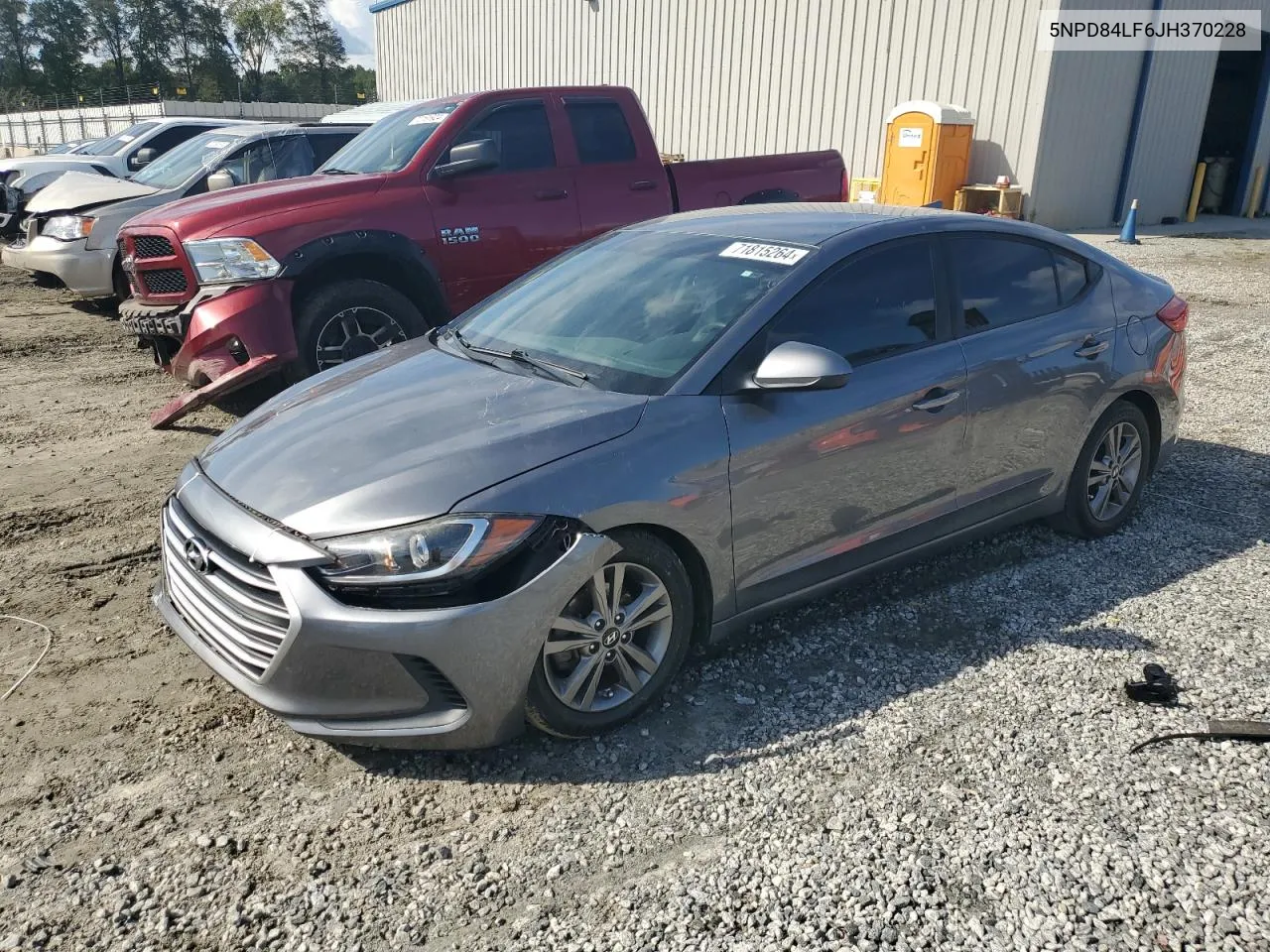 2018 Hyundai Elantra Sel VIN: 5NPD84LF6JH370228 Lot: 71815264