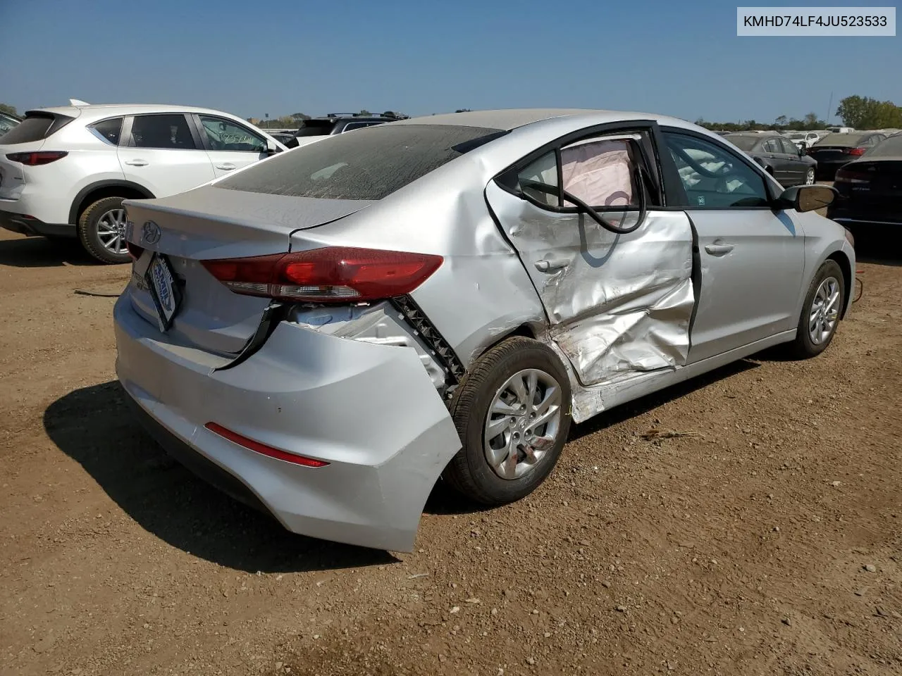 2018 Hyundai Elantra Se VIN: KMHD74LF4JU523533 Lot: 71845224