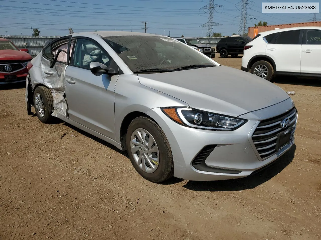 2018 Hyundai Elantra Se VIN: KMHD74LF4JU523533 Lot: 71845224