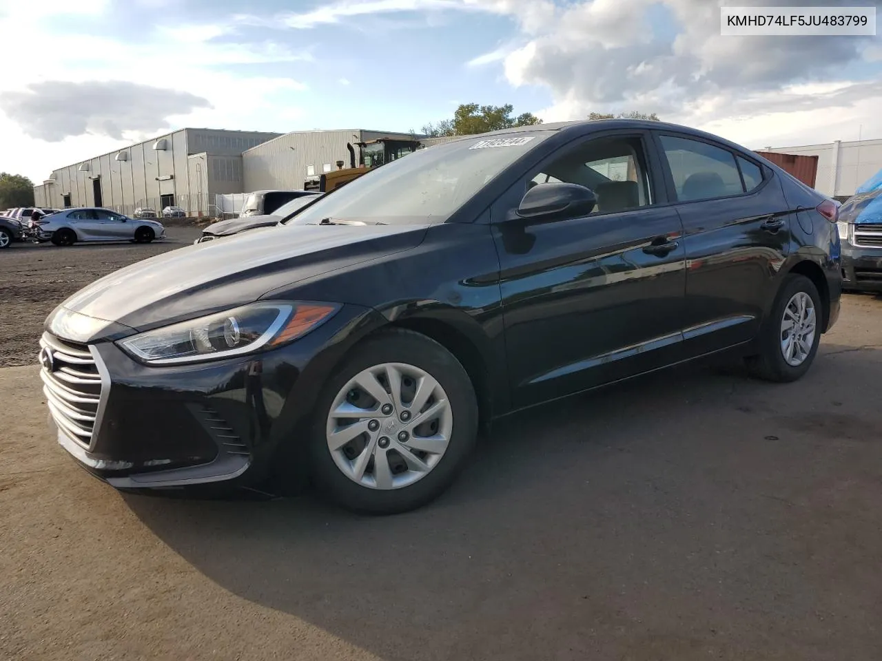 KMHD74LF5JU483799 2018 Hyundai Elantra Se