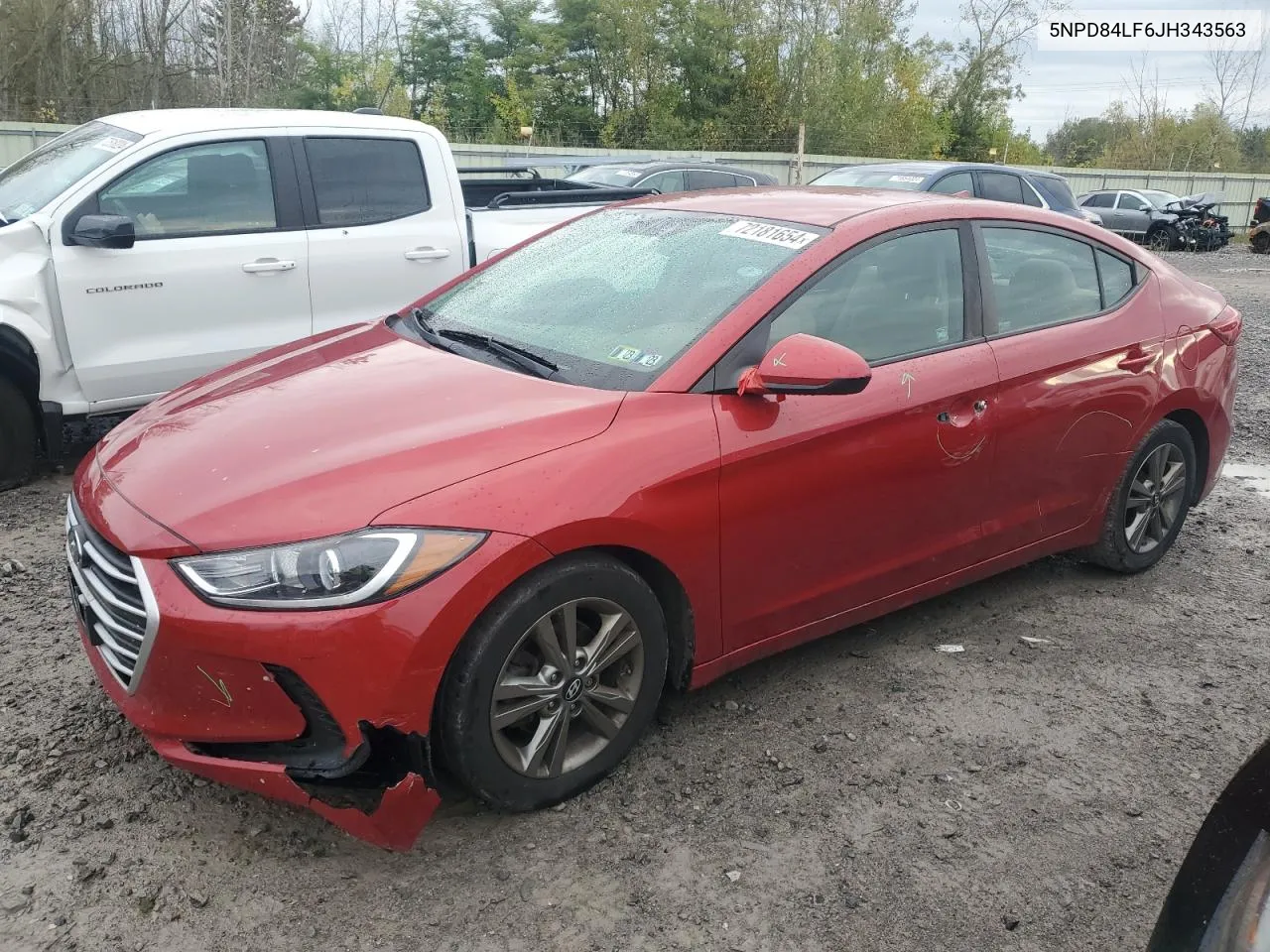 2018 Hyundai Elantra Sel VIN: 5NPD84LF6JH343563 Lot: 72181654