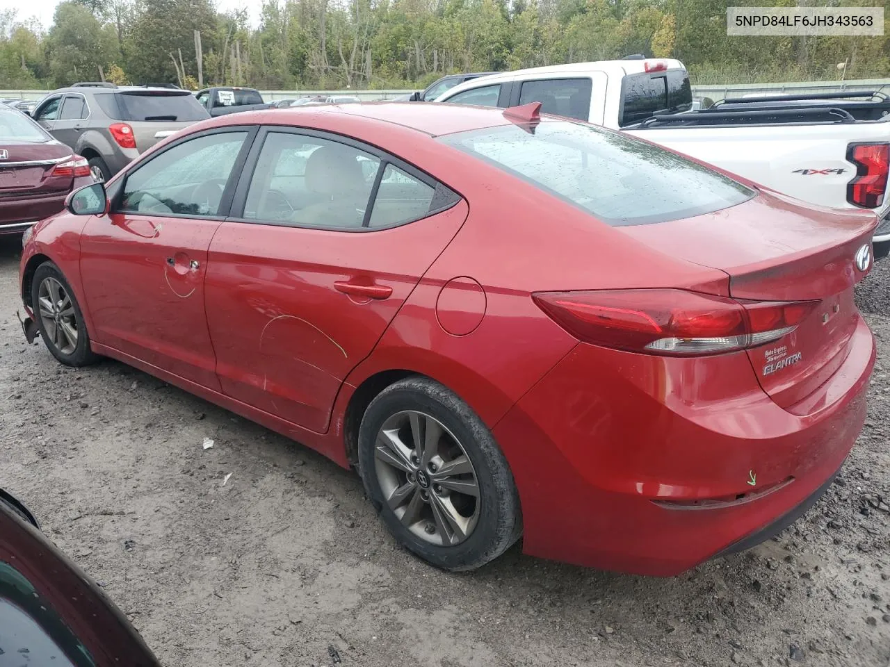 2018 Hyundai Elantra Sel VIN: 5NPD84LF6JH343563 Lot: 72181654