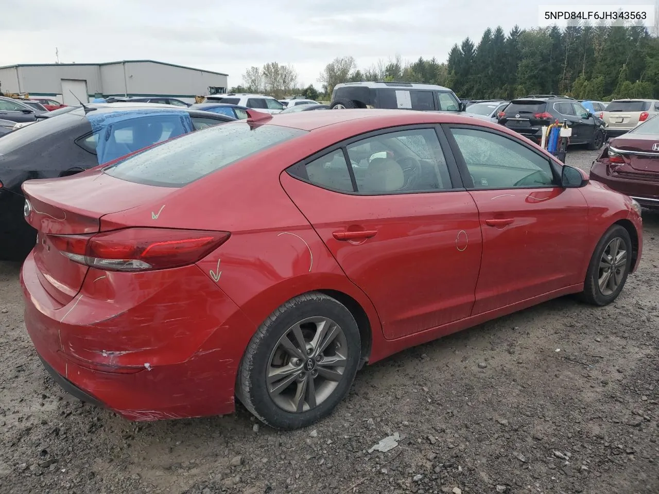 2018 Hyundai Elantra Sel VIN: 5NPD84LF6JH343563 Lot: 72181654