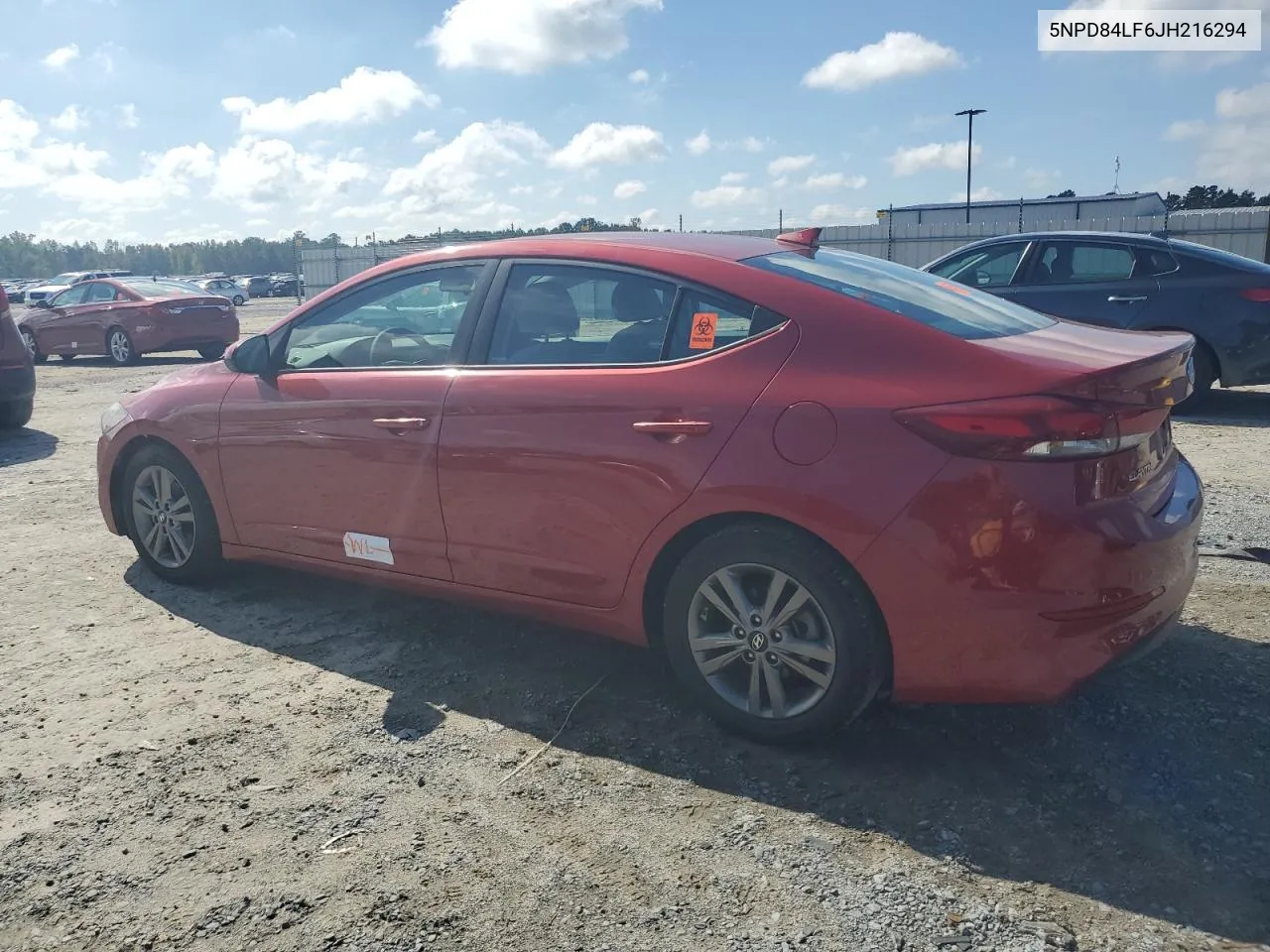 2018 Hyundai Elantra Sel VIN: 5NPD84LF6JH216294 Lot: 72353024