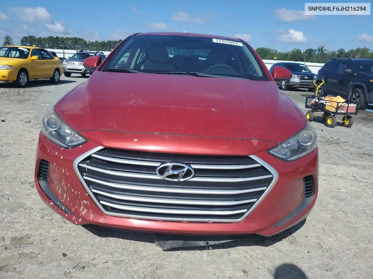 2018 Hyundai Elantra Sel VIN: 5NPD84LF6JH216294 Lot: 72353024