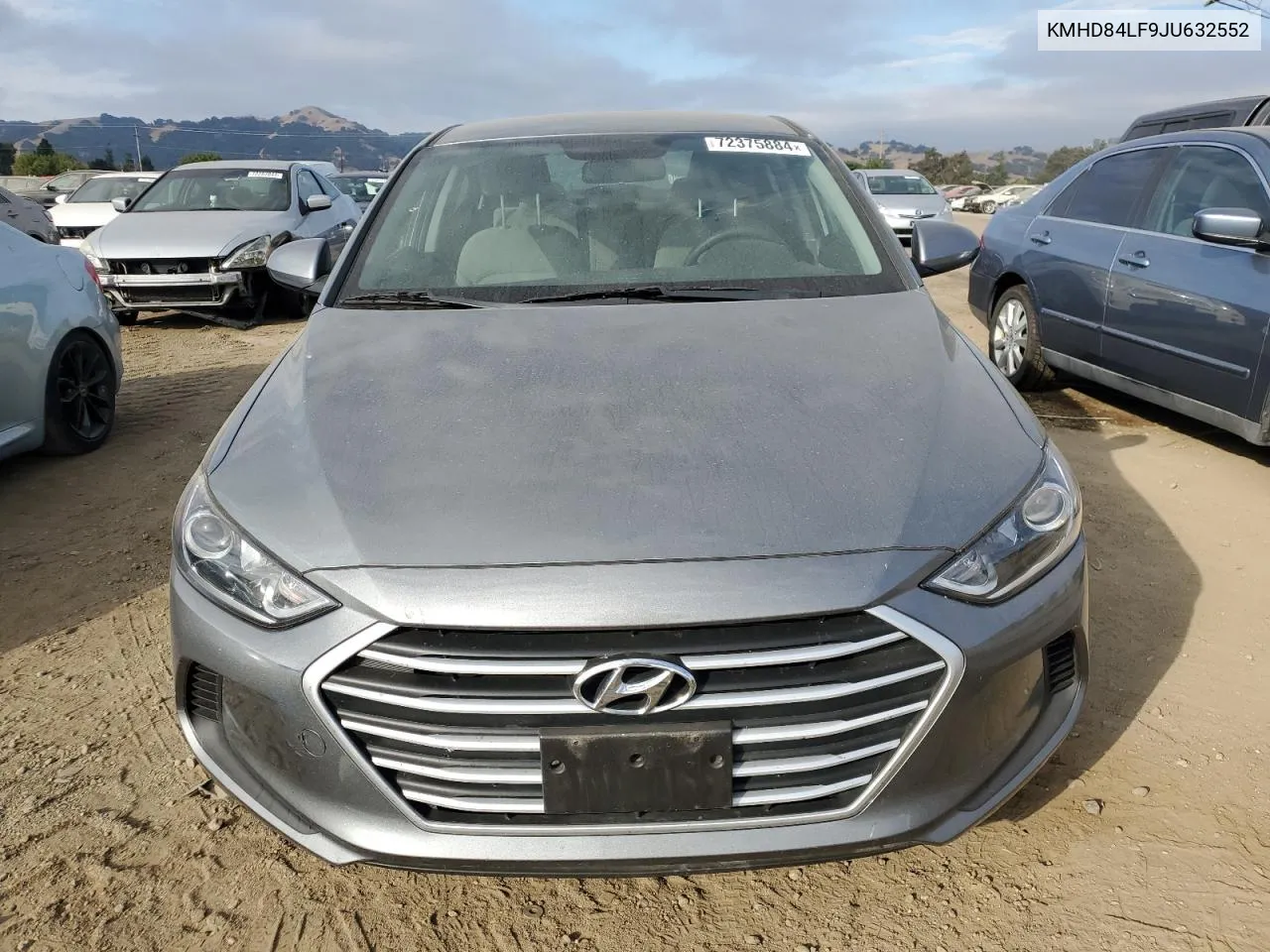 2018 Hyundai Elantra Sel VIN: KMHD84LF9JU632552 Lot: 72375884