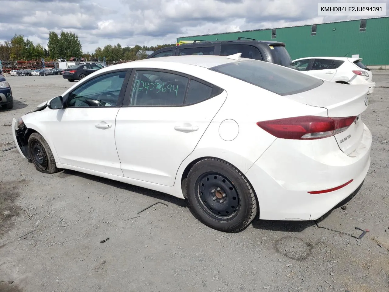 2018 Hyundai Elantra Sel VIN: KMHD84LF2JU694391 Lot: 72423694