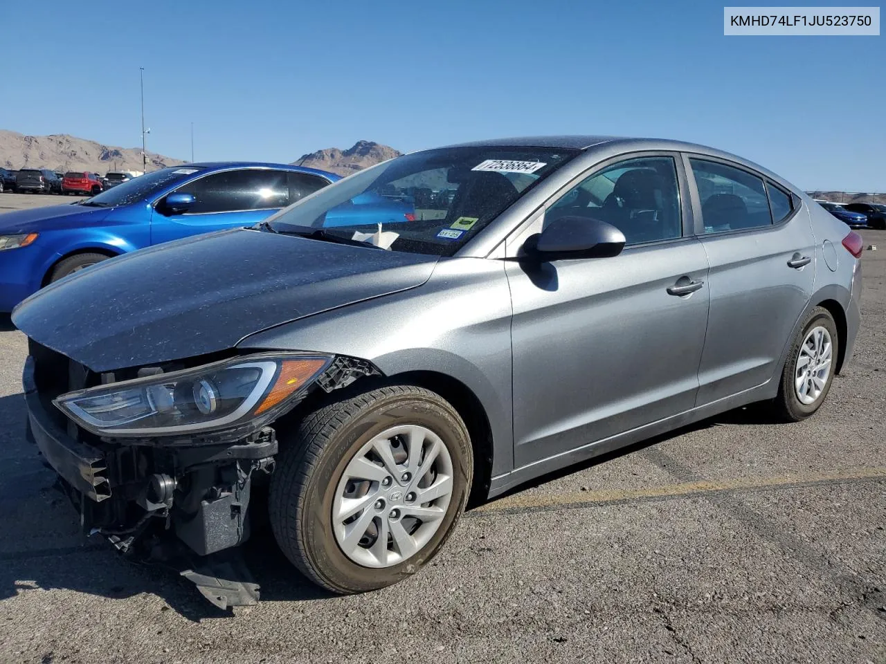 2018 Hyundai Elantra Se VIN: KMHD74LF1JU523750 Lot: 72536864