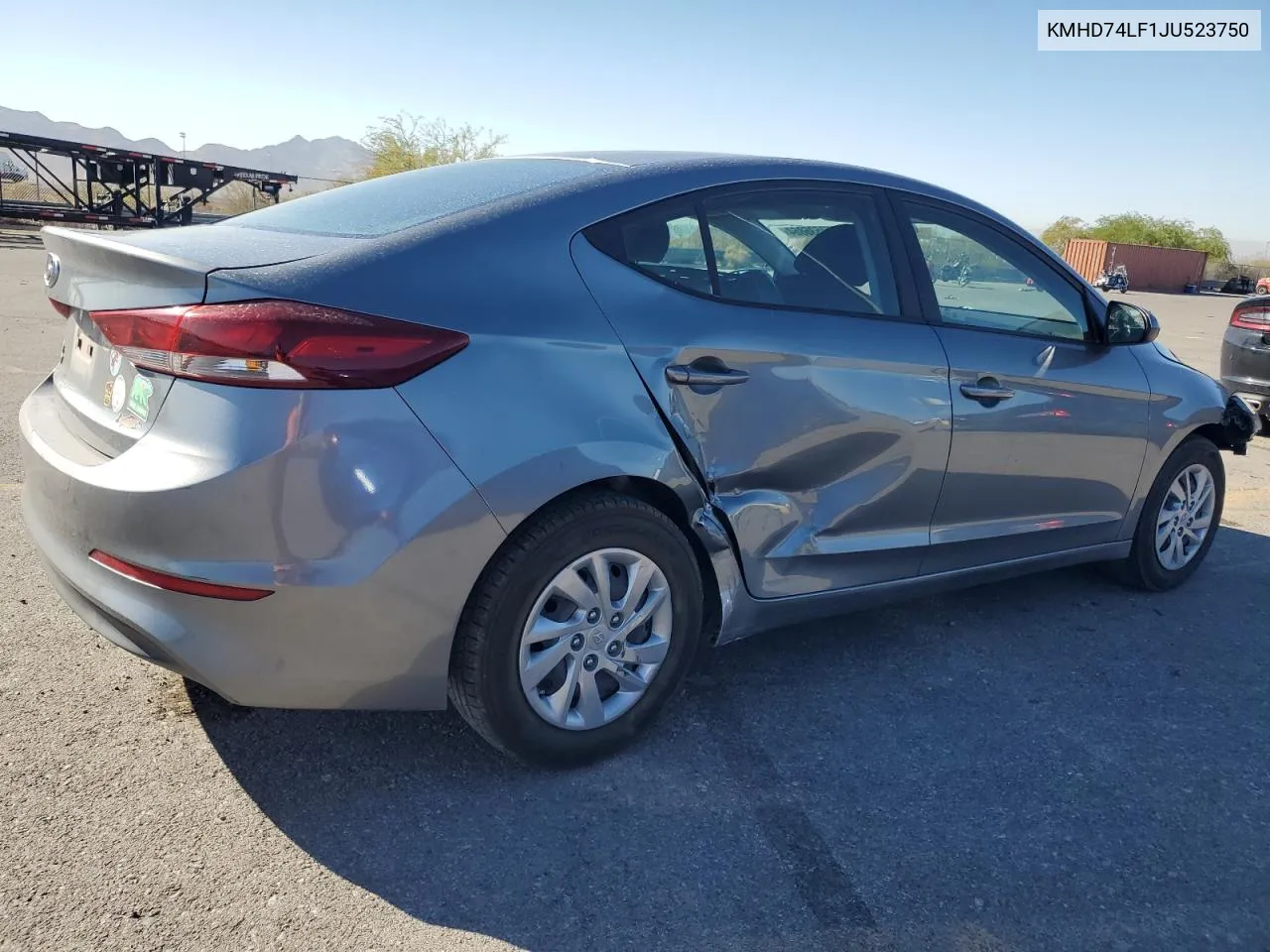 2018 Hyundai Elantra Se VIN: KMHD74LF1JU523750 Lot: 72536864