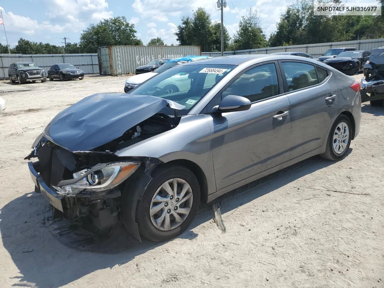 2018 Hyundai Elantra Se VIN: 5NPD74LF5JH336977 Lot: 72688494