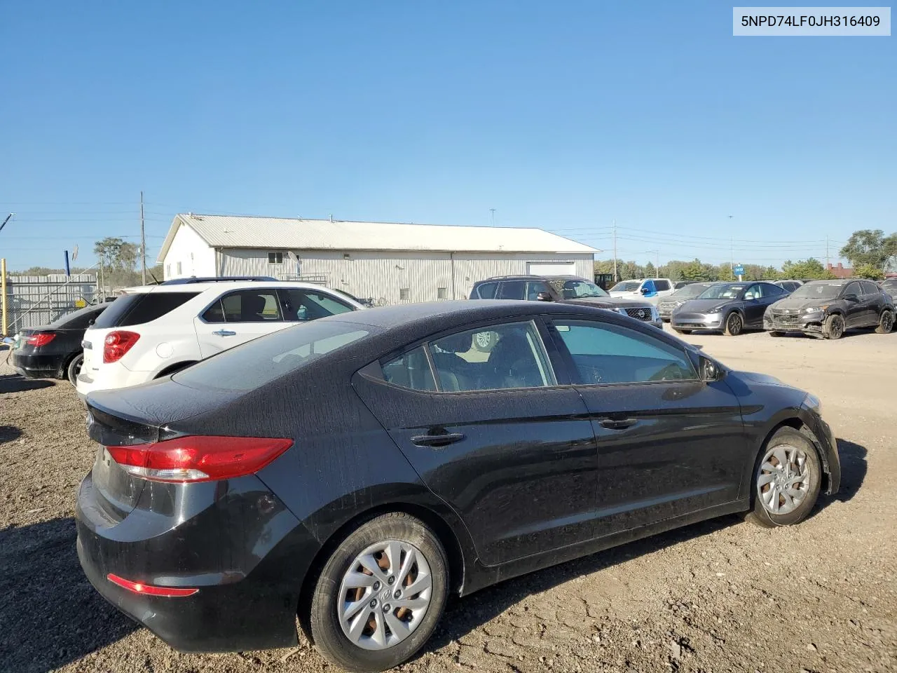 5NPD74LF0JH316409 2018 Hyundai Elantra Se