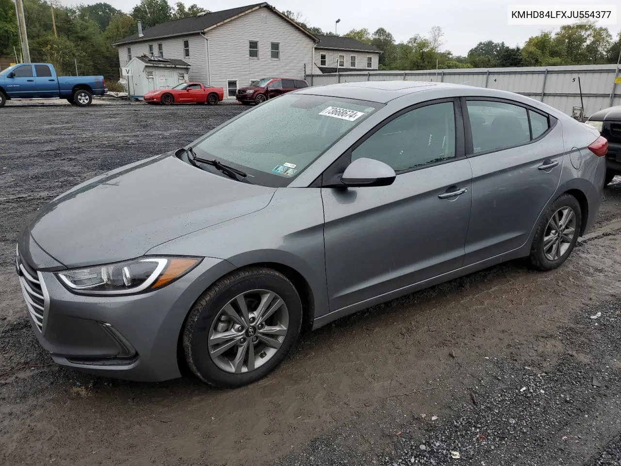 KMHD84LFXJU554377 2018 Hyundai Elantra Sel