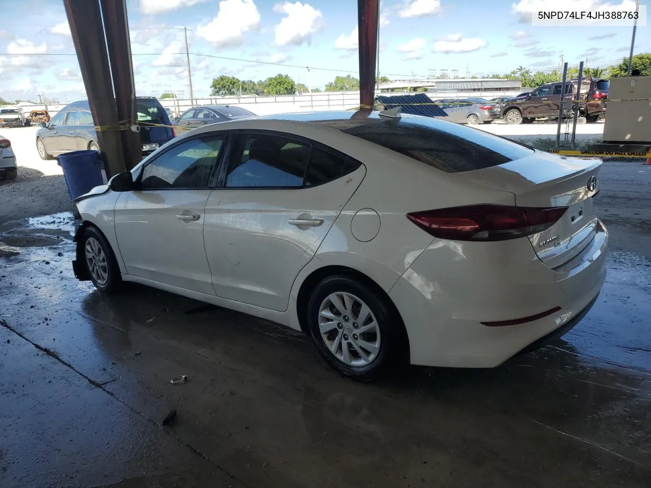 5NPD74LF4JH388763 2018 Hyundai Elantra Se