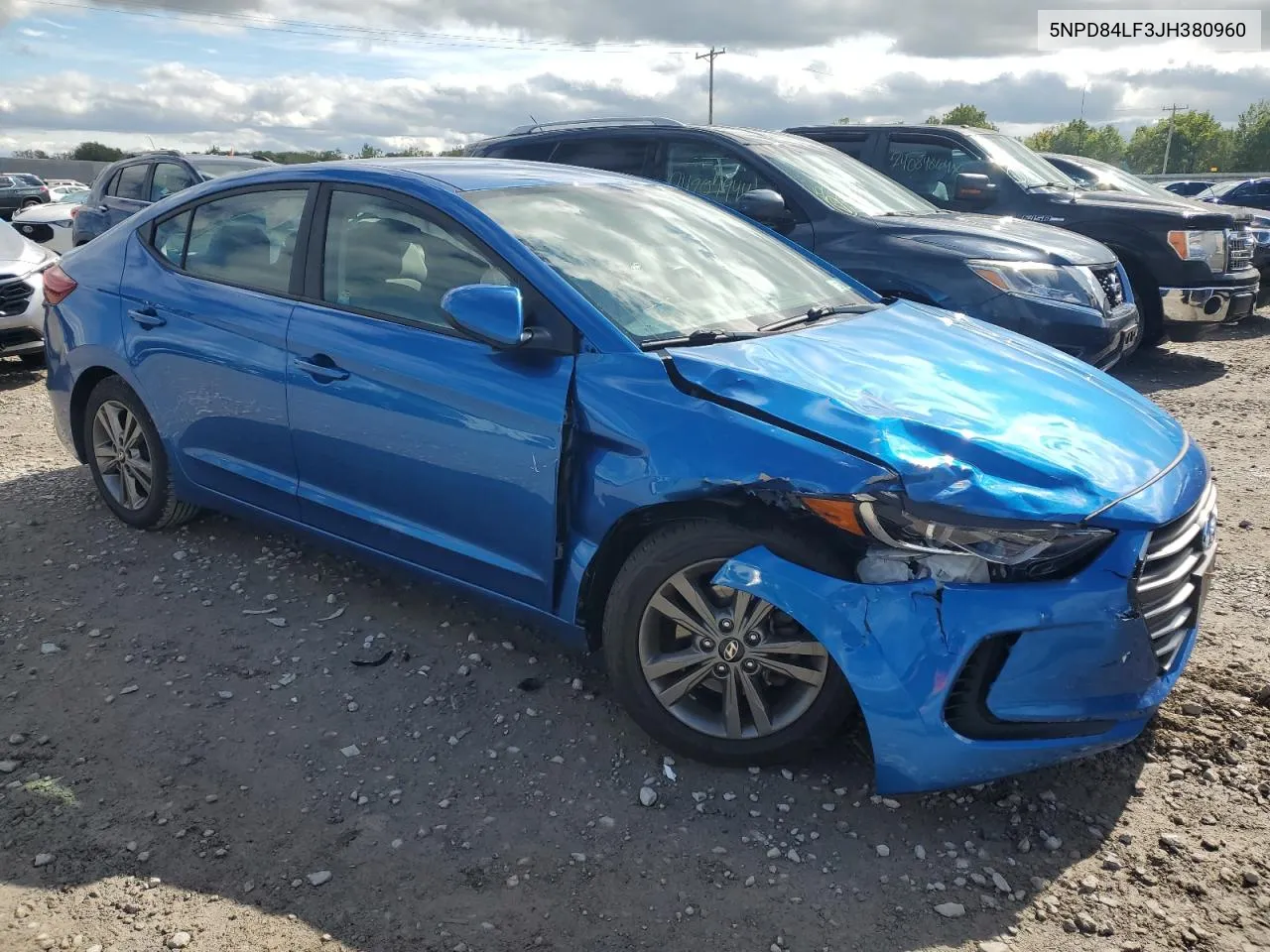 5NPD84LF3JH380960 2018 Hyundai Elantra Sel