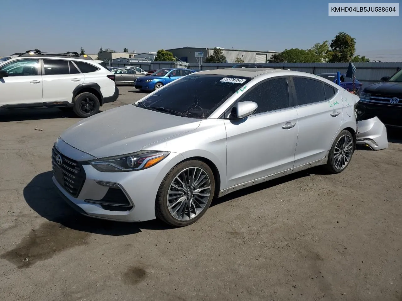 2018 Hyundai Elantra Sport VIN: KMHD04LB5JU588604 Lot: 73775964