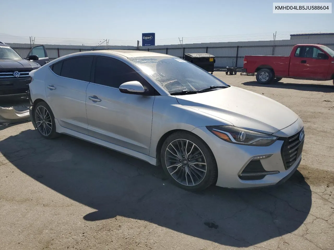 2018 Hyundai Elantra Sport VIN: KMHD04LB5JU588604 Lot: 73775964