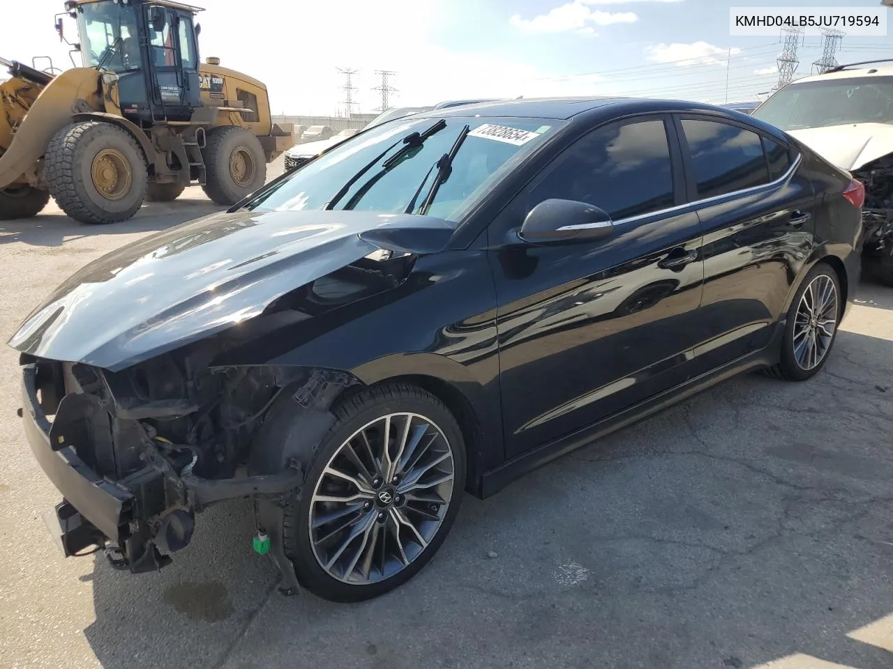 2018 Hyundai Elantra Sport VIN: KMHD04LB5JU719594 Lot: 73828654