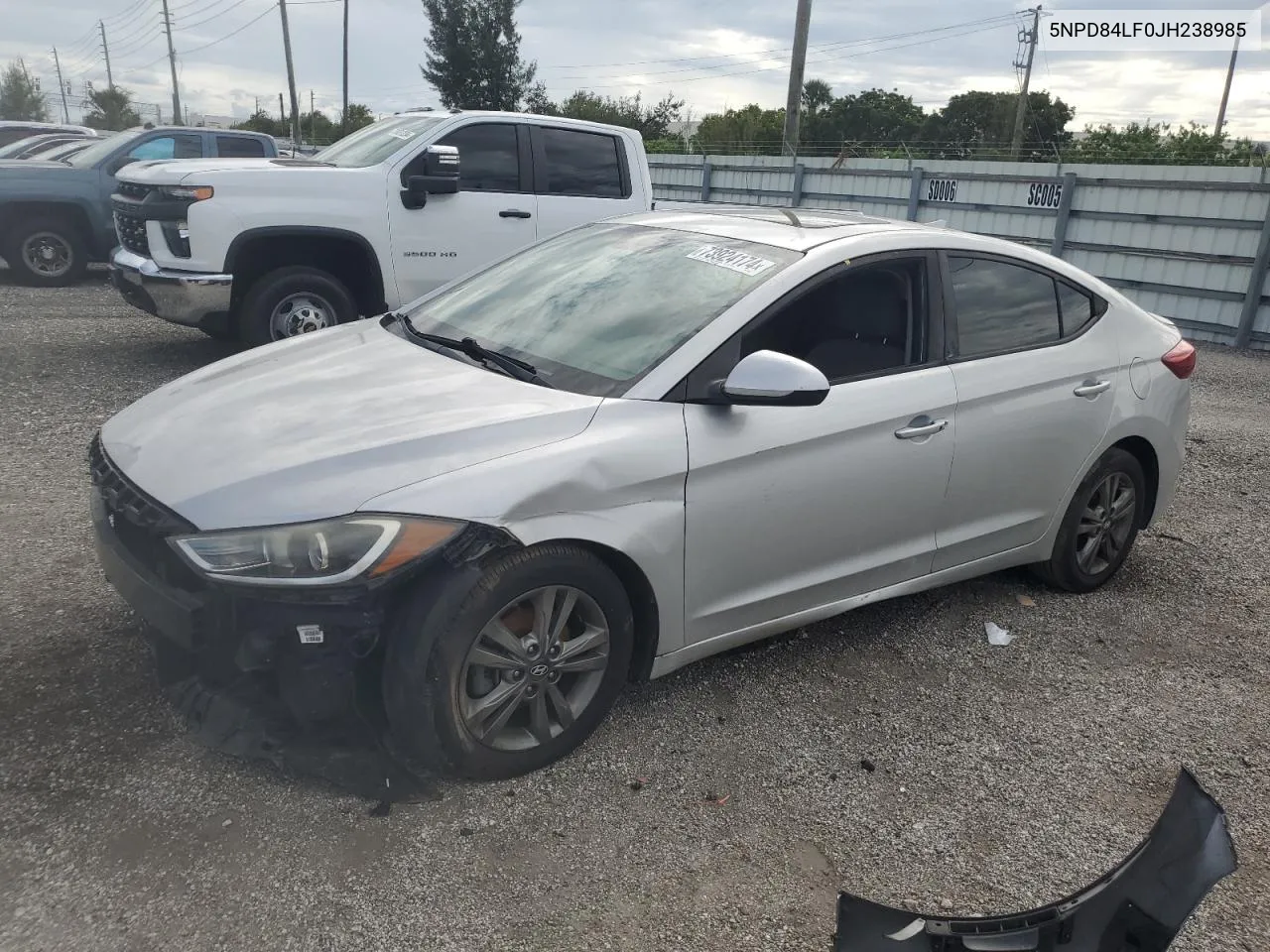 2018 Hyundai Elantra Sel VIN: 5NPD84LF0JH238985 Lot: 73924174