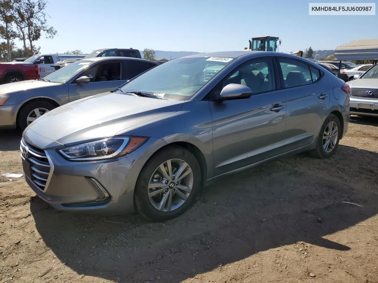 KMHD84LF5JU600987 2018 Hyundai Elantra Sel