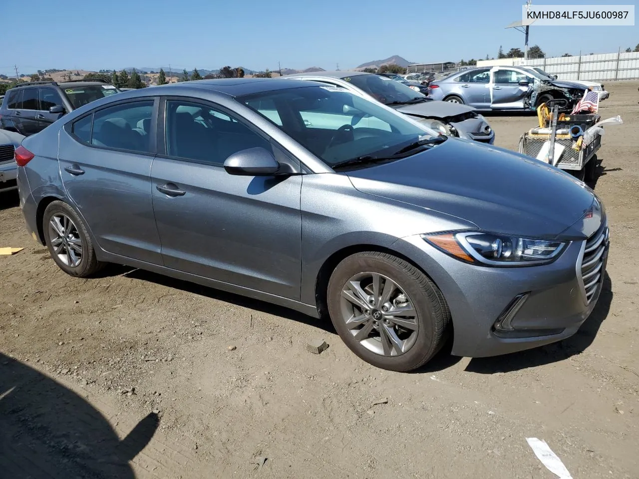 2018 Hyundai Elantra Sel VIN: KMHD84LF5JU600987 Lot: 74388954