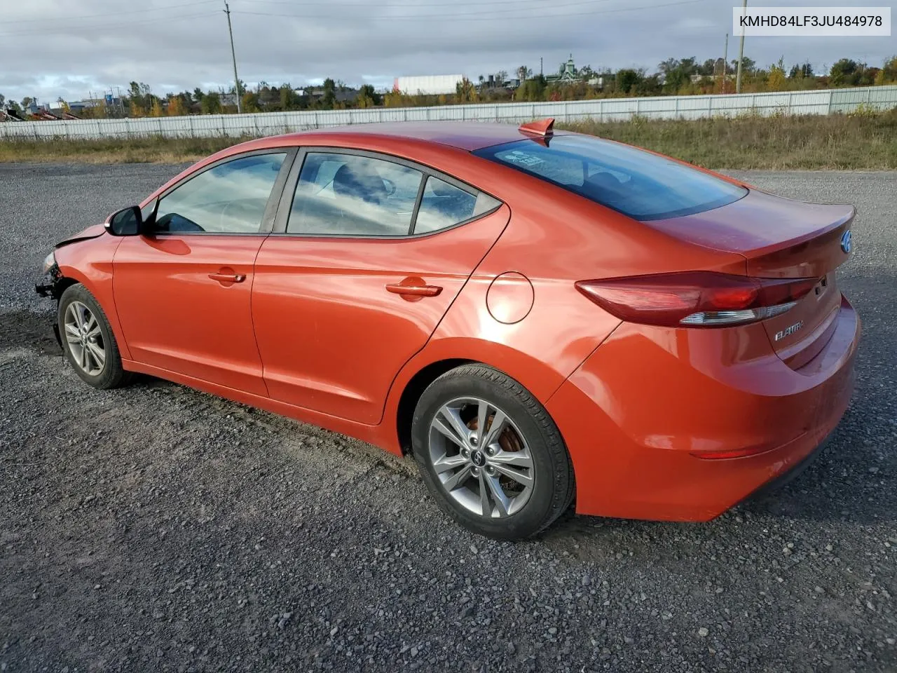 2018 Hyundai Elantra Sel VIN: KMHD84LF3JU484978 Lot: 74458034