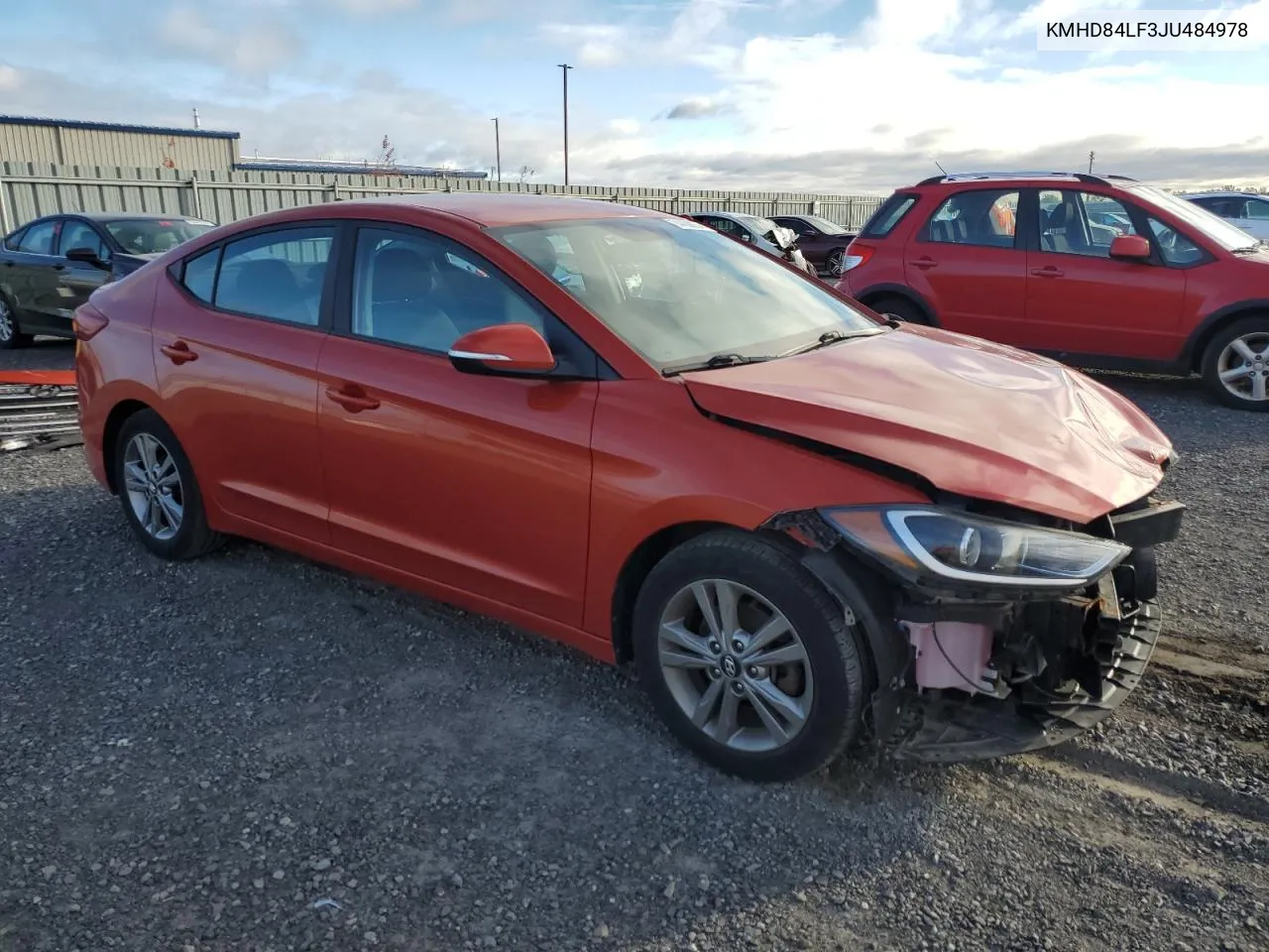 2018 Hyundai Elantra Sel VIN: KMHD84LF3JU484978 Lot: 74458034