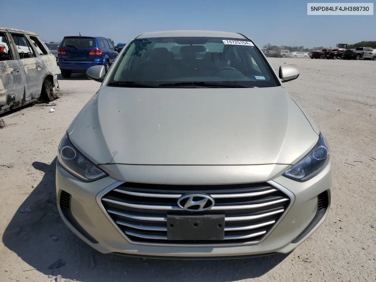 2018 Hyundai Elantra Sel VIN: 5NPD84LF4JH388730 Lot: 74725154