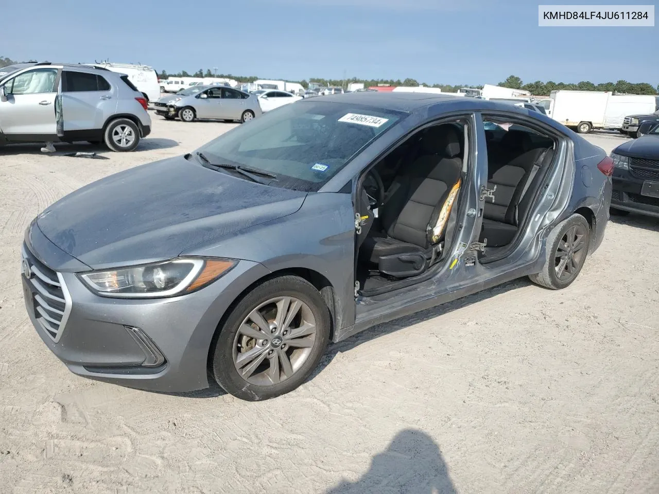 2018 Hyundai Elantra Sel VIN: KMHD84LF4JU611284 Lot: 74985734