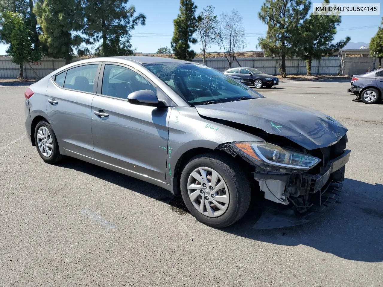 KMHD74LF9JU594145 2018 Hyundai Elantra Se