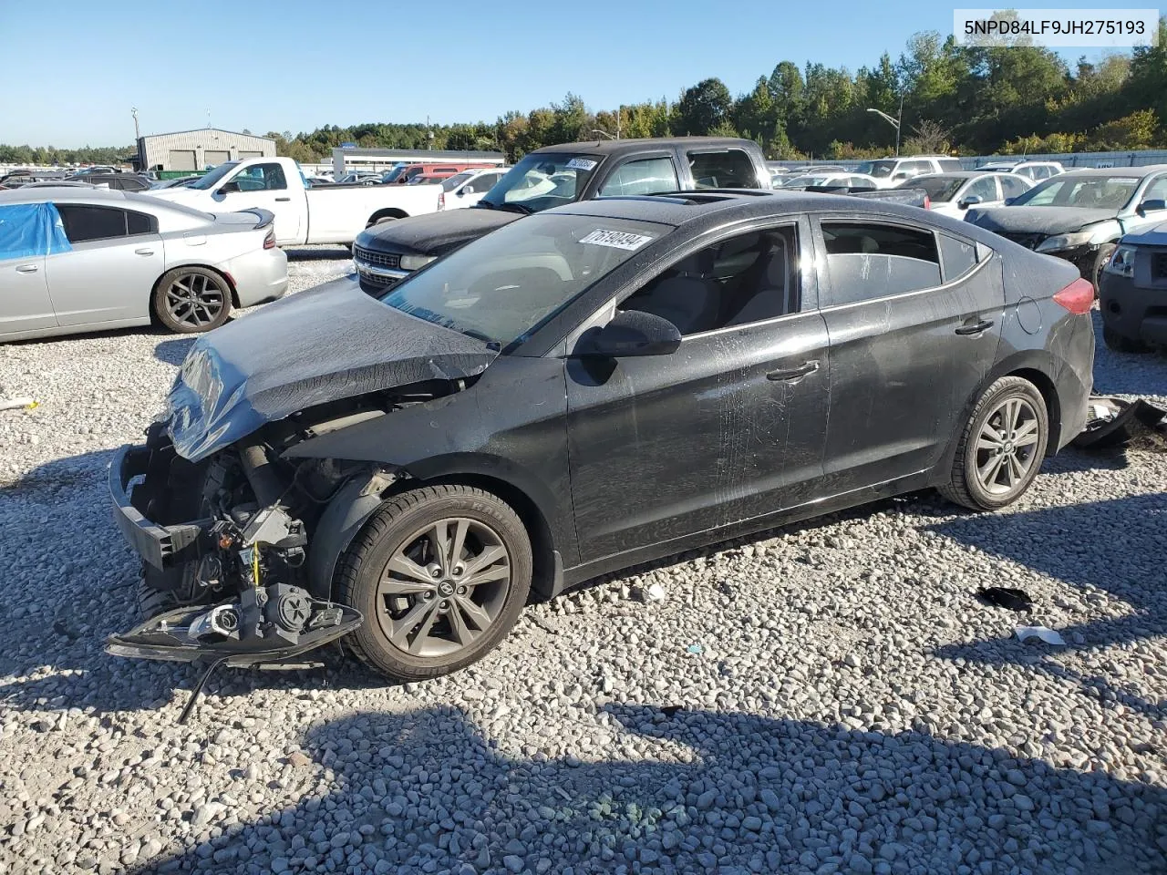 2018 Hyundai Elantra Sel VIN: 5NPD84LF9JH275193 Lot: 76190494