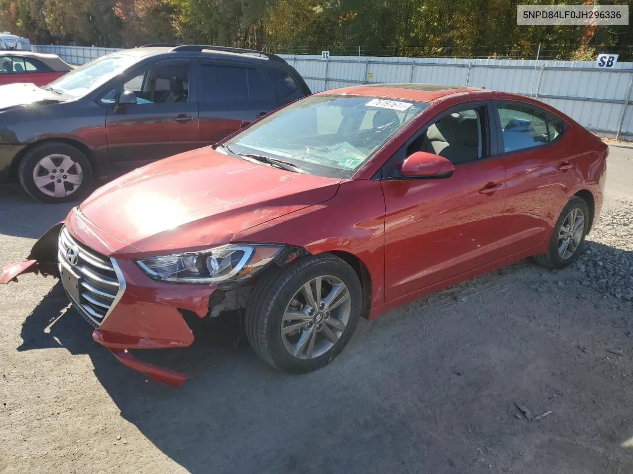 2018 Hyundai Elantra Sel VIN: 5NPD84LF0JH296336 Lot: 76197614