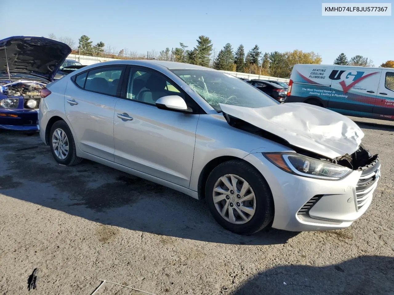 2018 Hyundai Elantra Se VIN: KMHD74LF8JU577367 Lot: 76631004