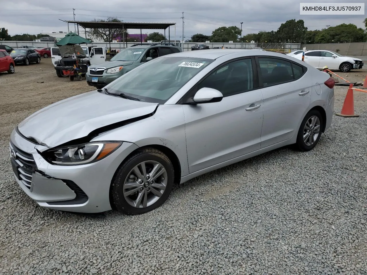 2018 Hyundai Elantra Sel VIN: KMHD84LF3JU570937 Lot: 76634534