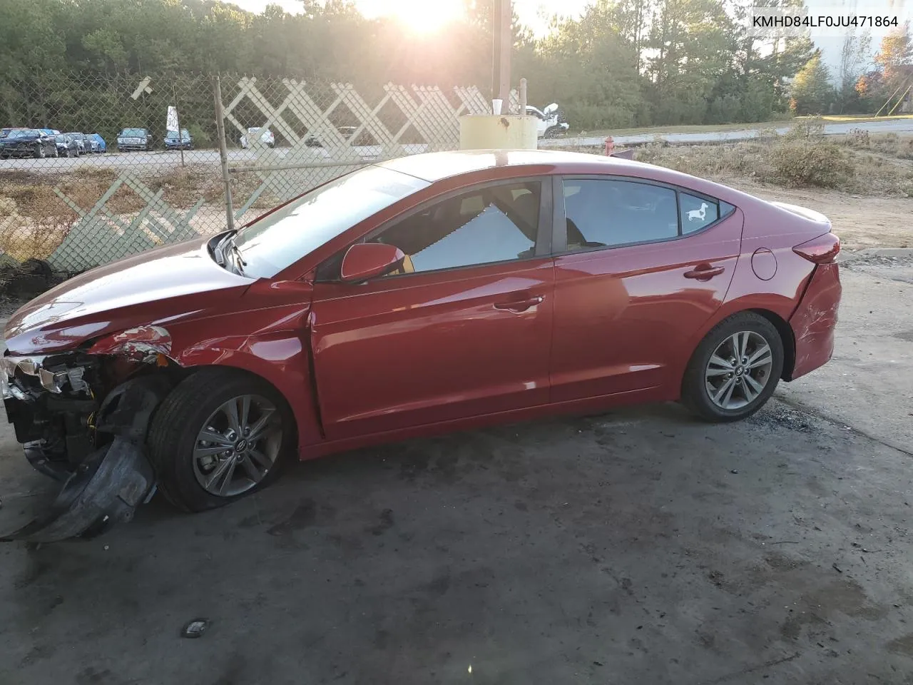 KMHD84LF0JU471864 2018 Hyundai Elantra Sel