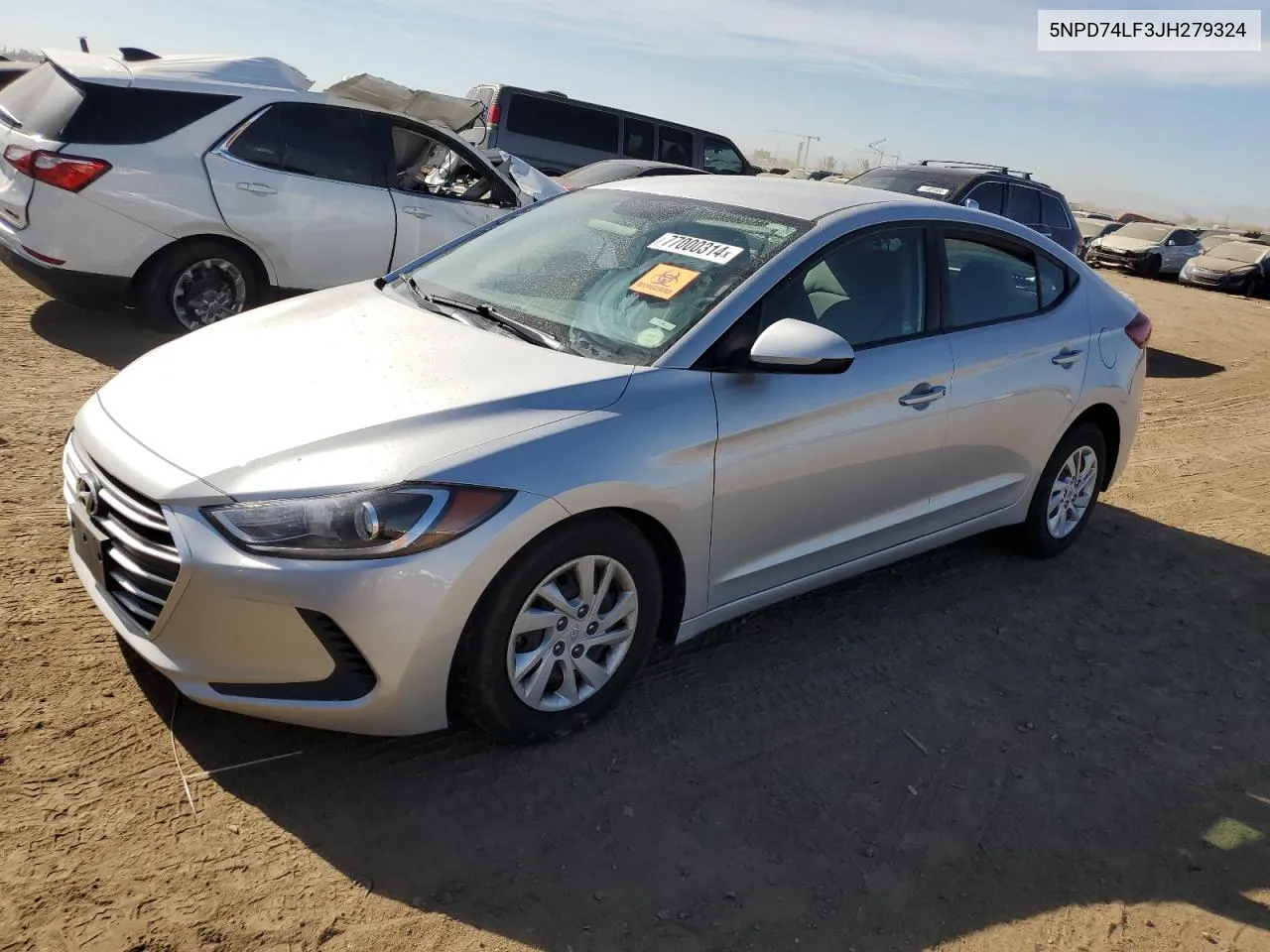 2018 Hyundai Elantra Se VIN: 5NPD74LF3JH279324 Lot: 77000314