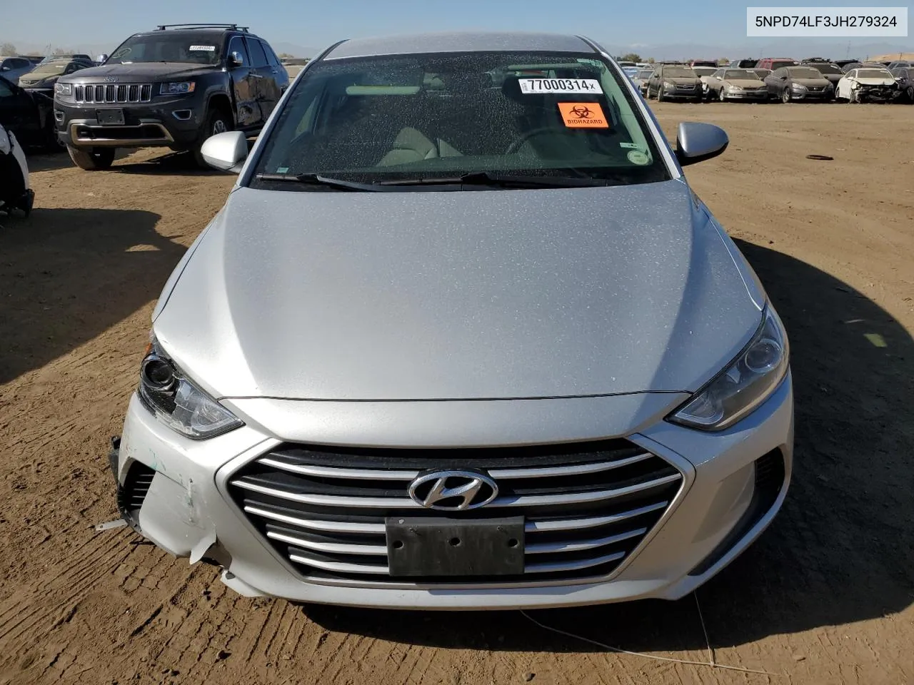 2018 Hyundai Elantra Se VIN: 5NPD74LF3JH279324 Lot: 77000314