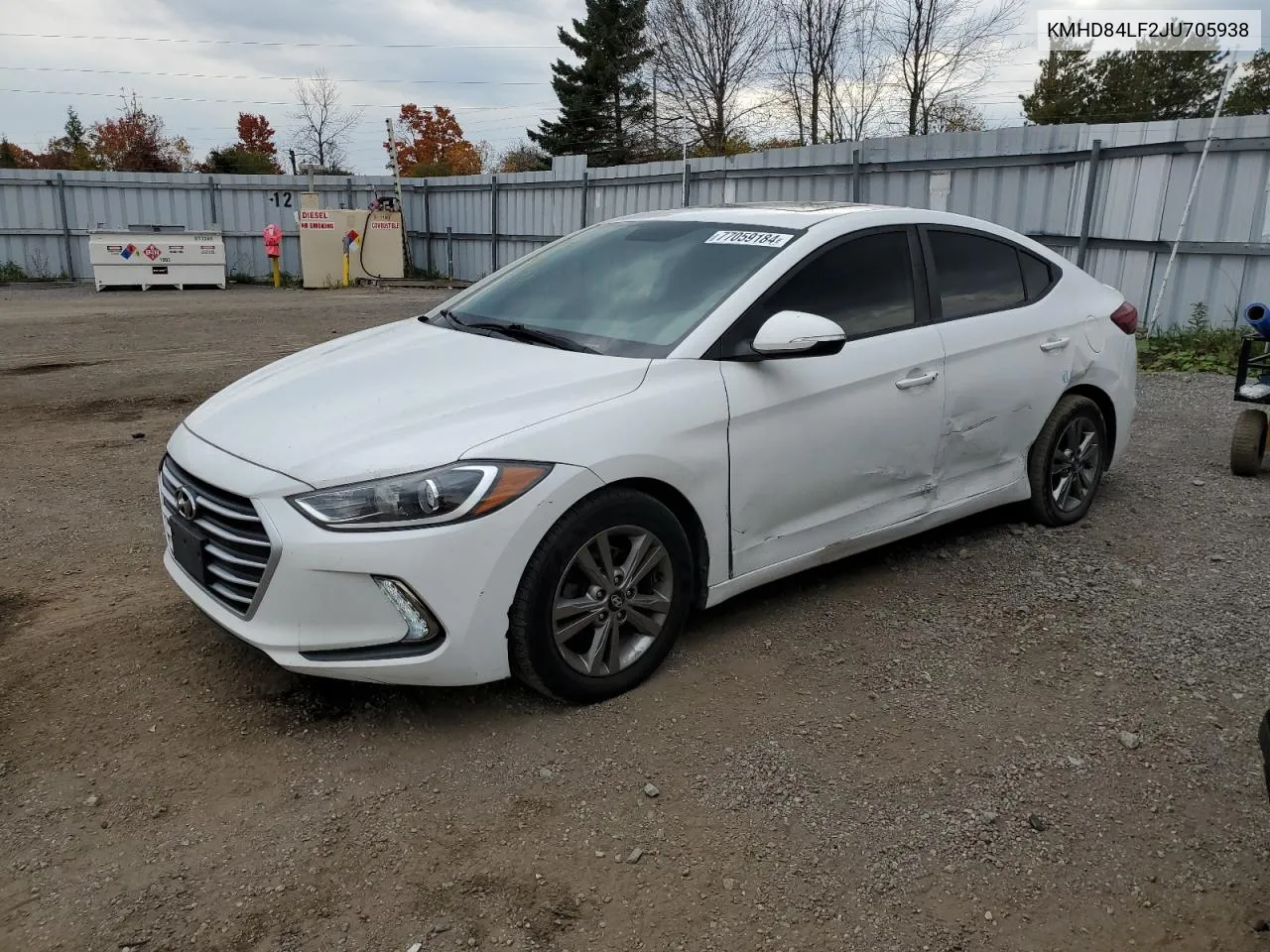 2018 Hyundai Elantra Sel VIN: KMHD84LF2JU705938 Lot: 77059184